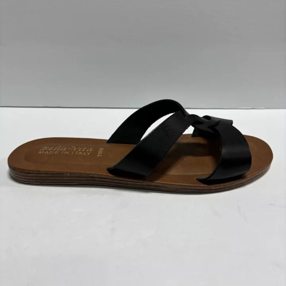 Bella Vita Women’s Dov, Black Slide Sandals, Size 11 WW